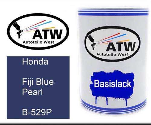 Honda, Fiji Blue Pearl, B-529P: 500ml Lackdose, von ATW Autoteile West.